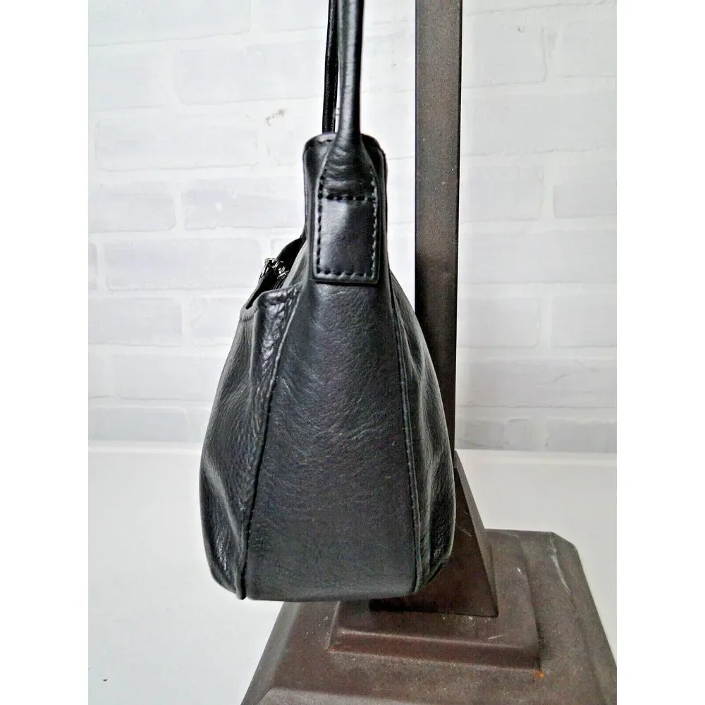 Fossil Small Crossbody Black Handbag - Leather Purse/Bag -‎ Key Charm